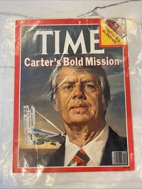 Vintage Time Magazine Cover Reprint - Red Accent